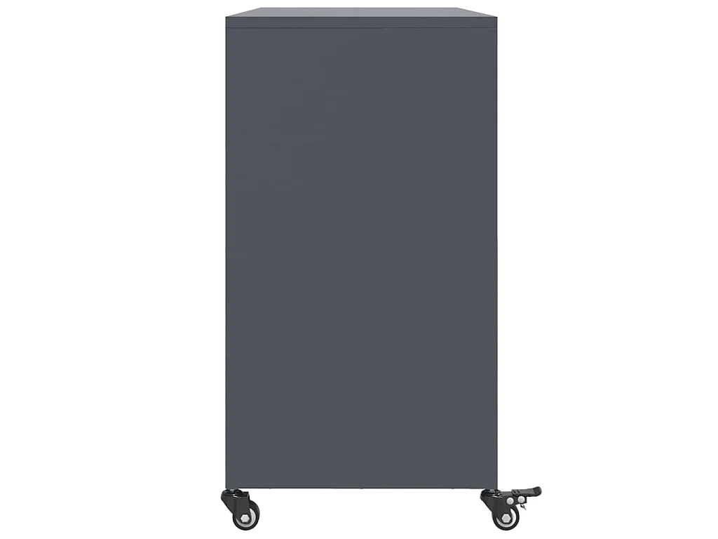 Buffet anthracite 100,5x39x72 cm acier