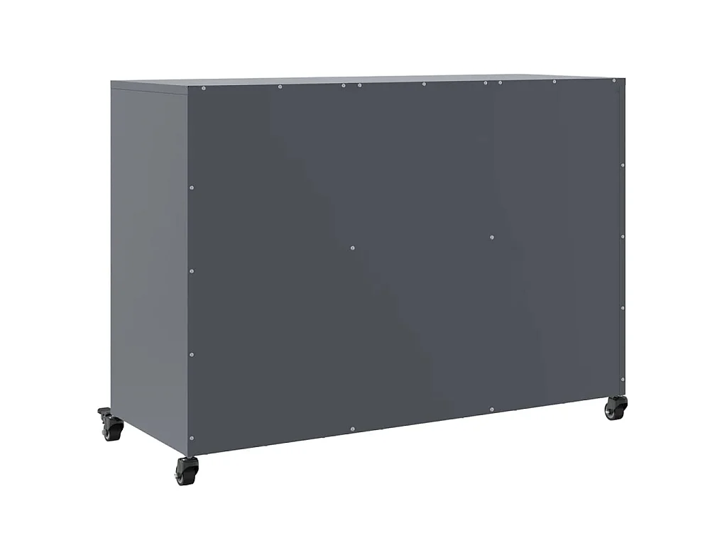 Buffet anthracite 100,5x39x72 cm acier