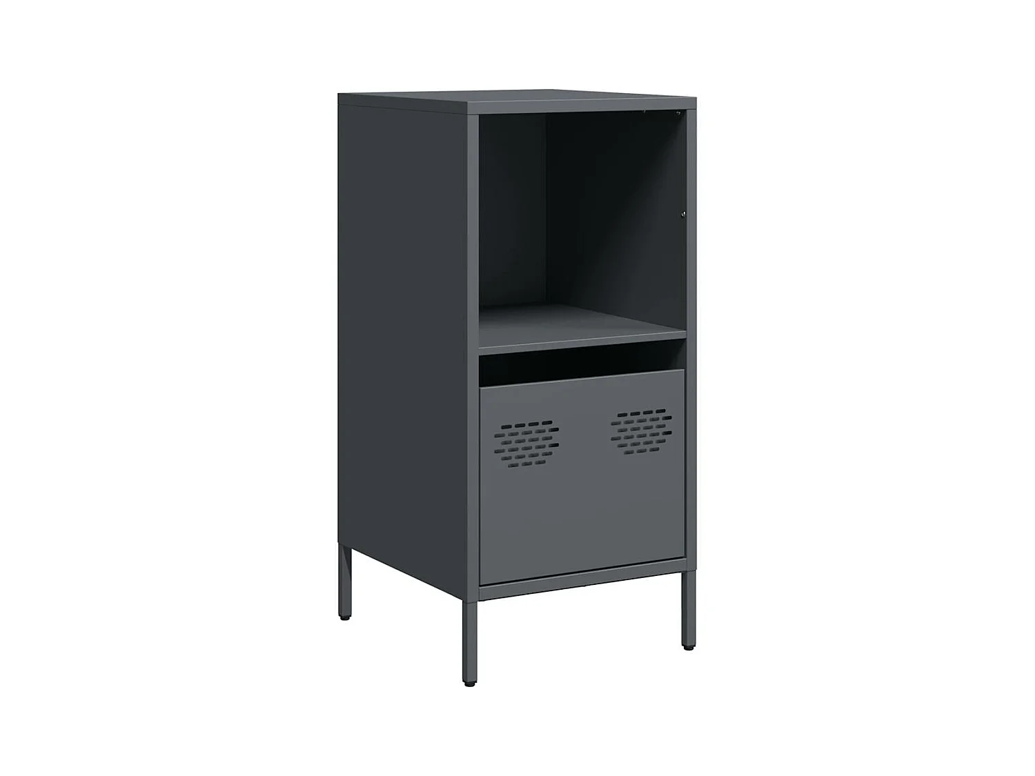 Dressoir 35x39x73,5 cm koudgewalst staal antracietkleurig