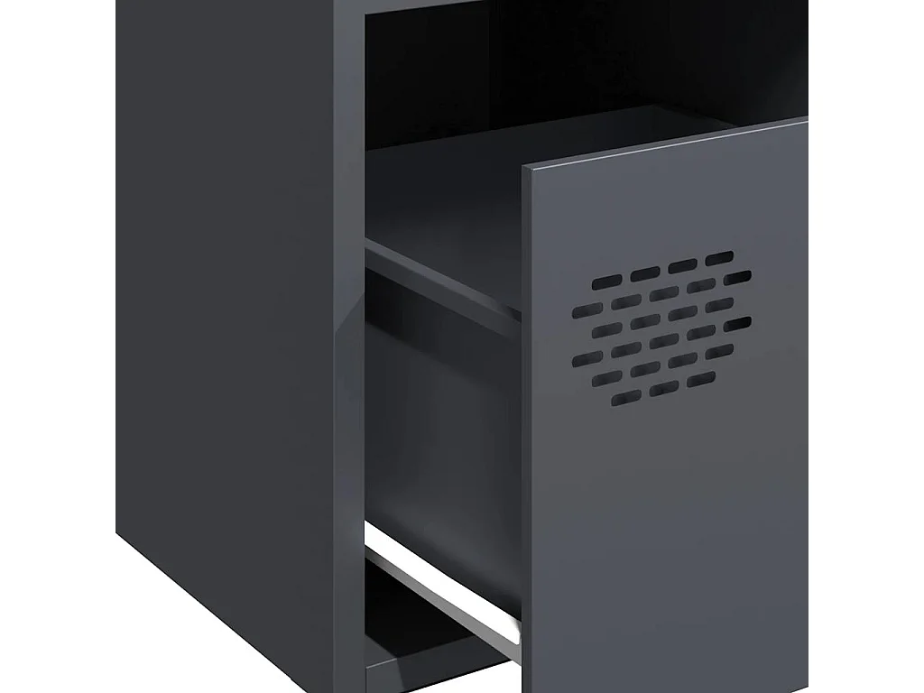 Dressoir 35x39x73,5 cm koudgewalst staal antracietkleurig