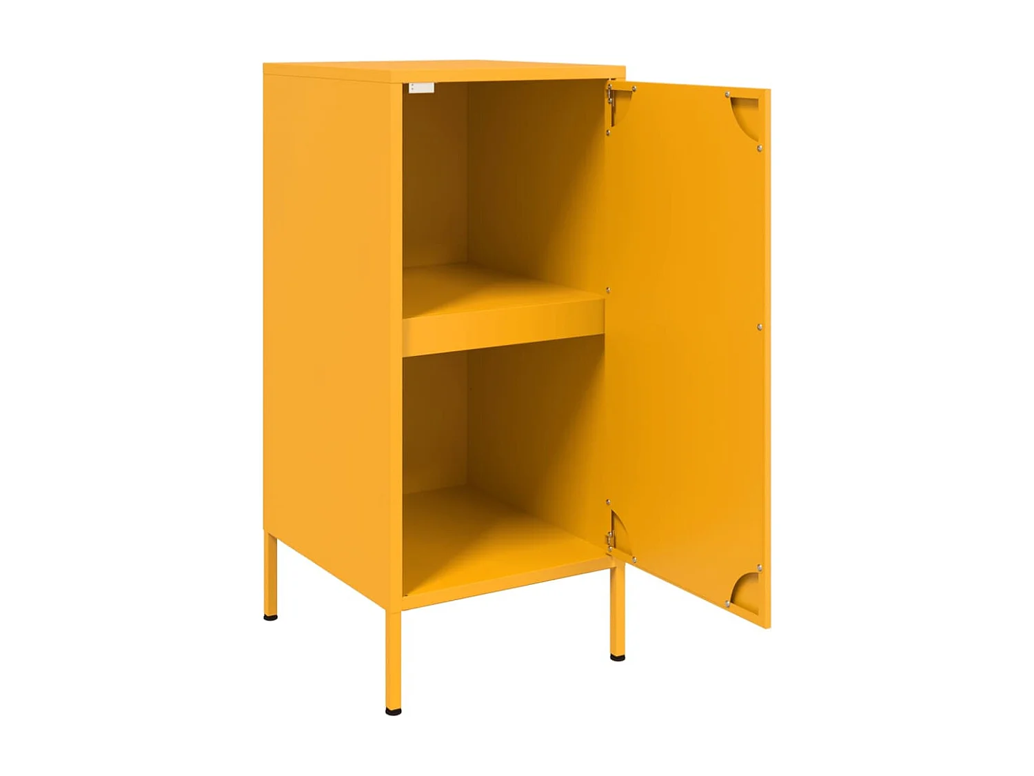 Buffets 2 pcs jaune moutarde 36x39x79 cm acier