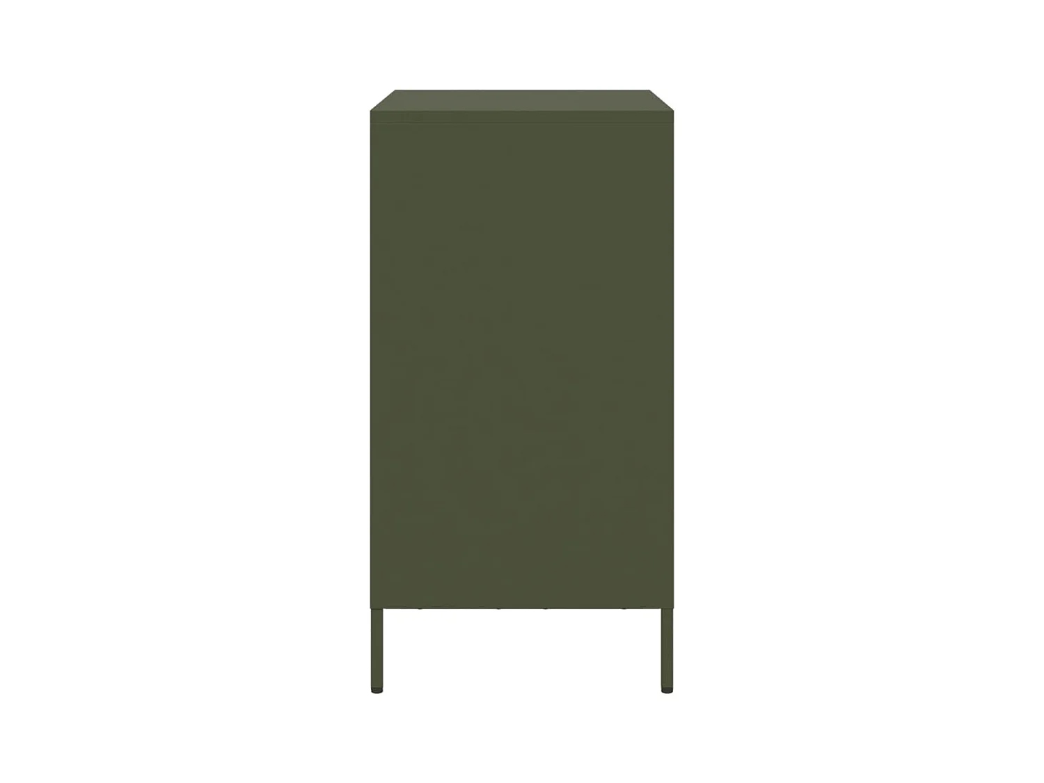 Credenza Verde Oliva 68x39x73,5 cm in Acciaio Laminato a Freddo