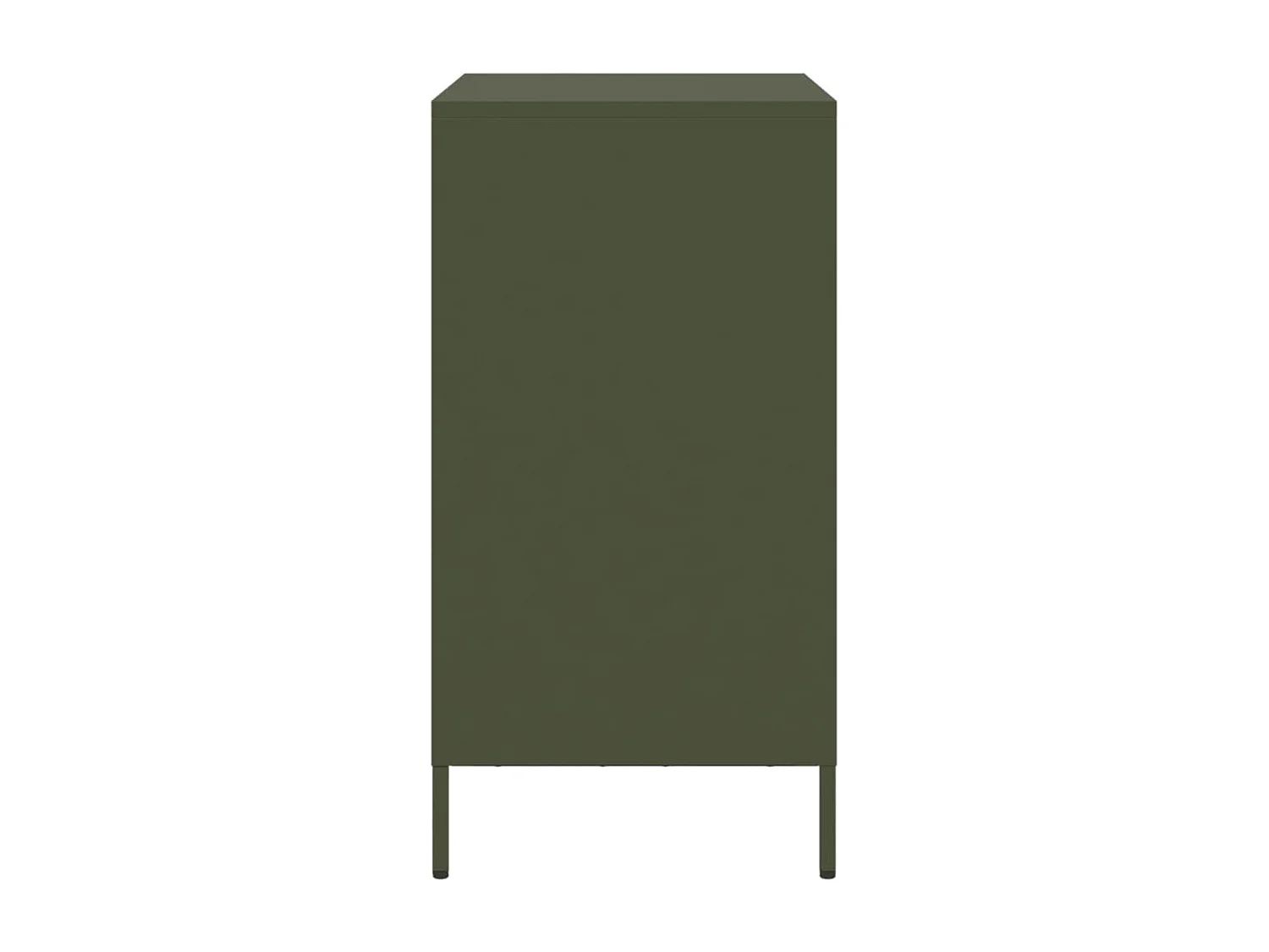 Dressoir 68x39x73,5 cm koudgewalst staal olijfgroen