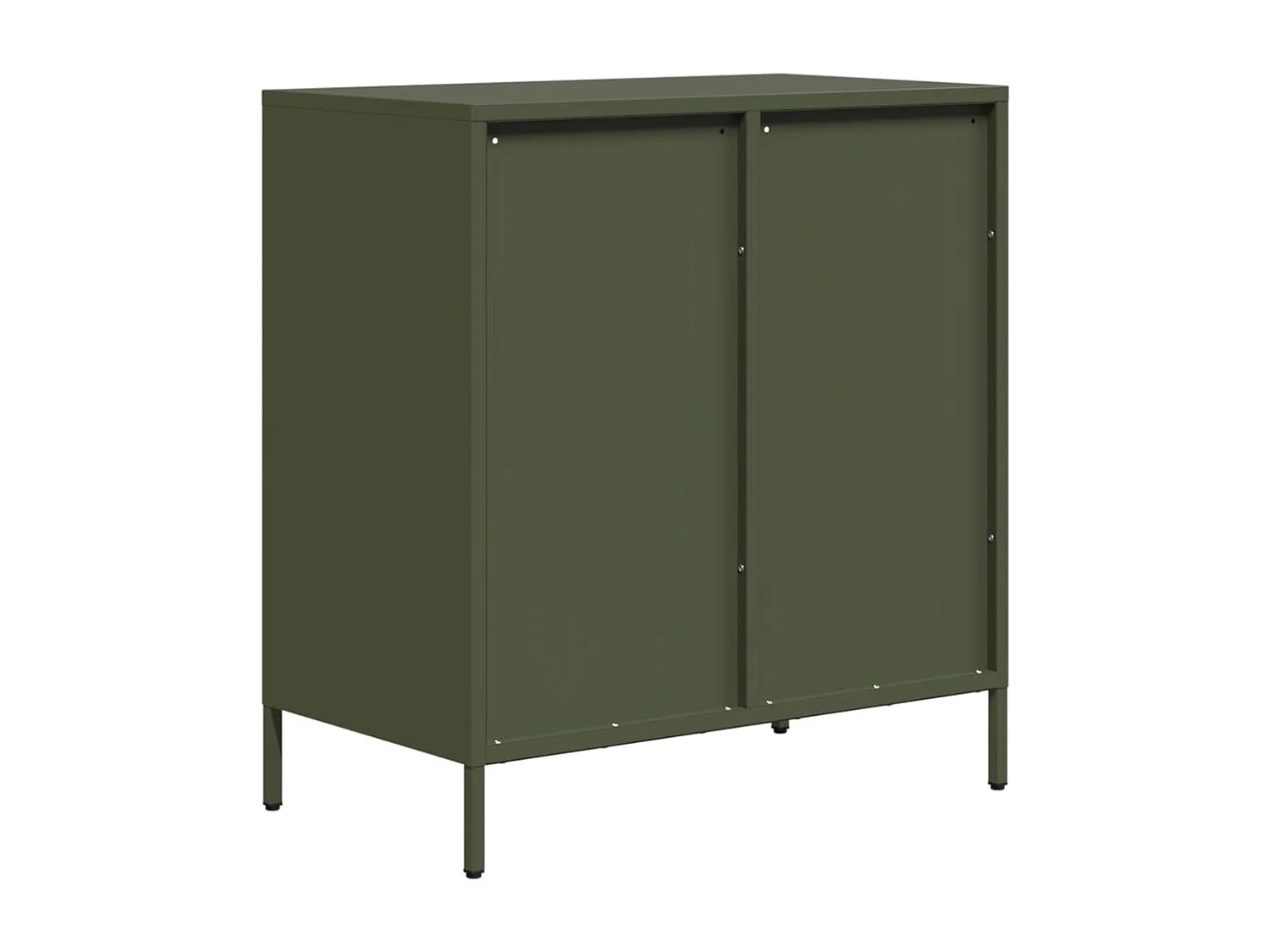 Dressoir 68x39x73,5 cm koudgewalst staal olijfgroen