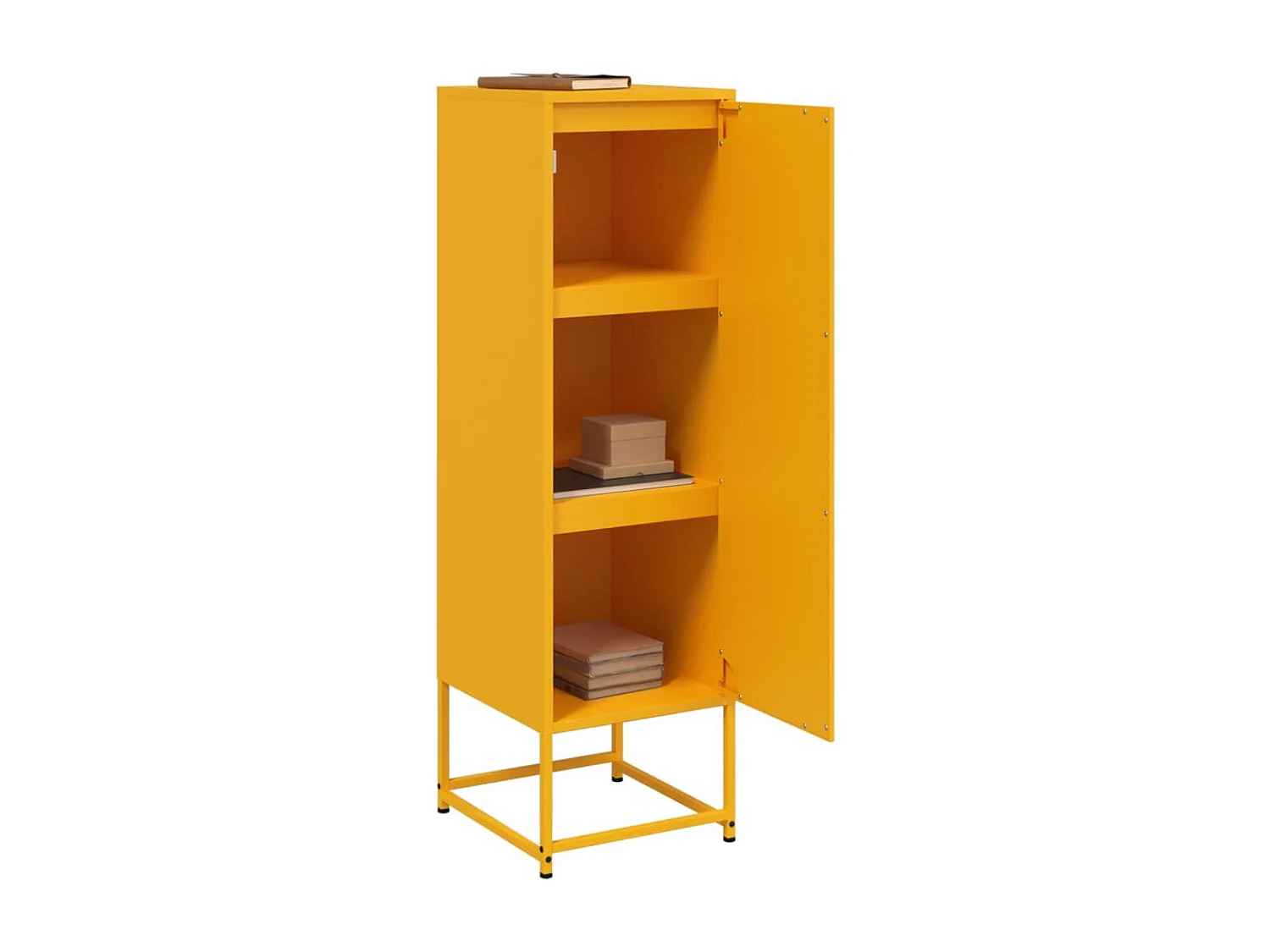 Buffet jaune moutarde 36x39x123 cm acier