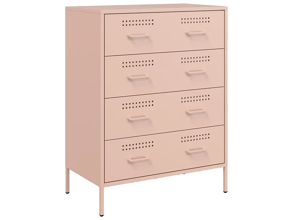 Credenza Rosa 68x39x89 cm in Acciaio