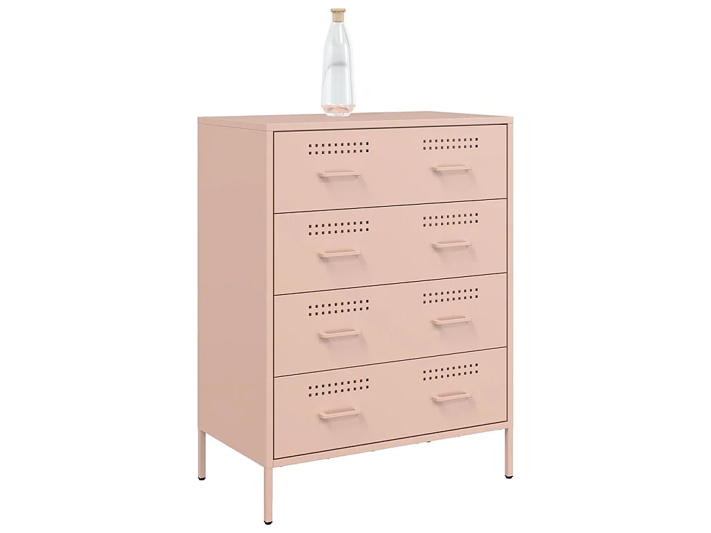 Credenza Rosa 68x39x89 cm in Acciaio