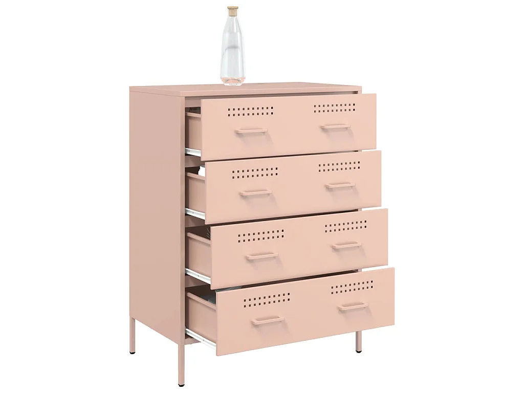 Credenza Rosa 68x39x89 cm in Acciaio