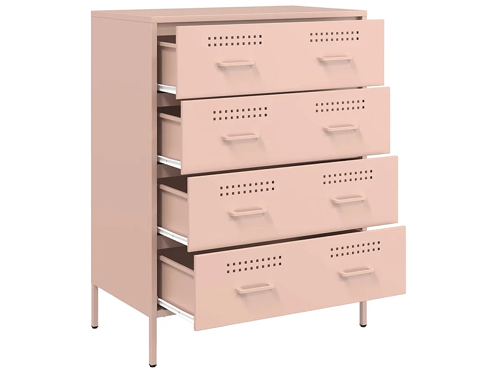 Credenza Rosa 68x39x89 cm in Acciaio