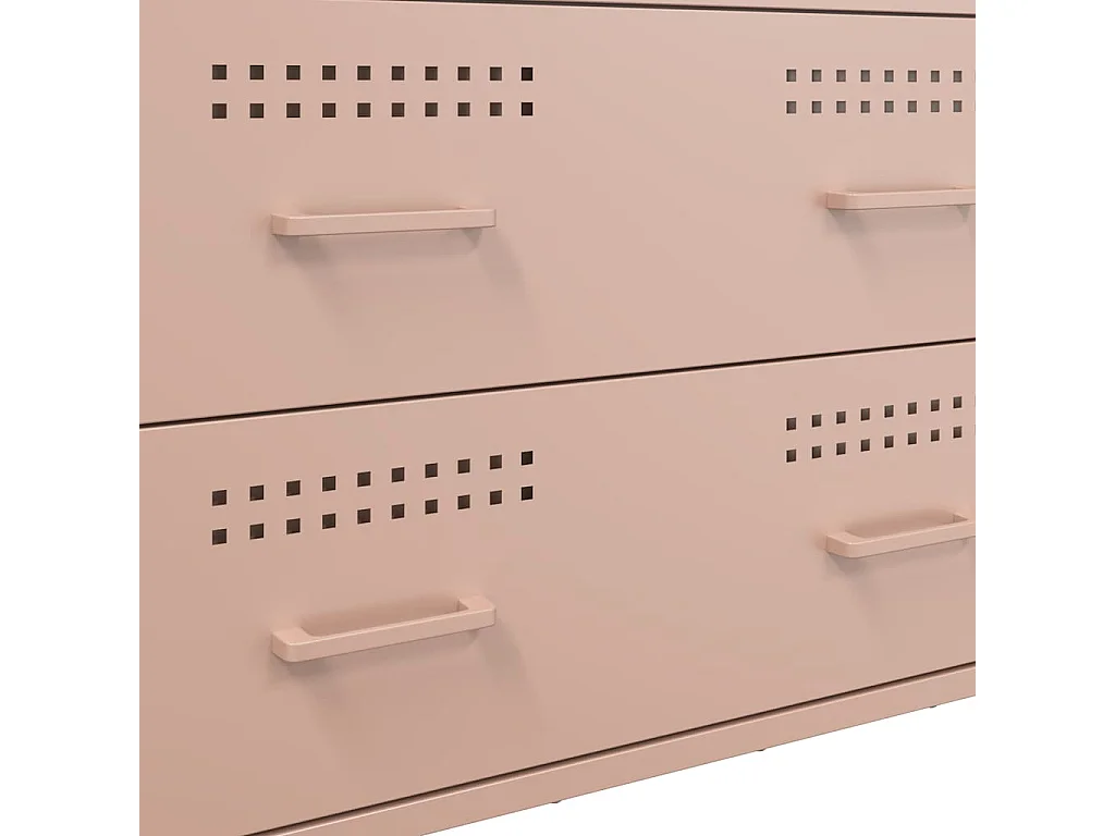 Buffet rose 68x39x89 cm acier