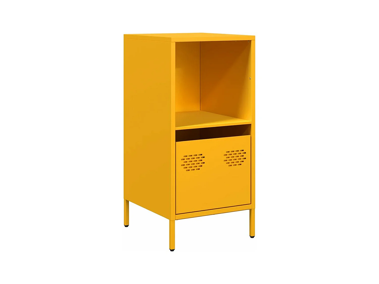 Buffet jaune moutarde 35x39x73,5 cm acier laminé à froid