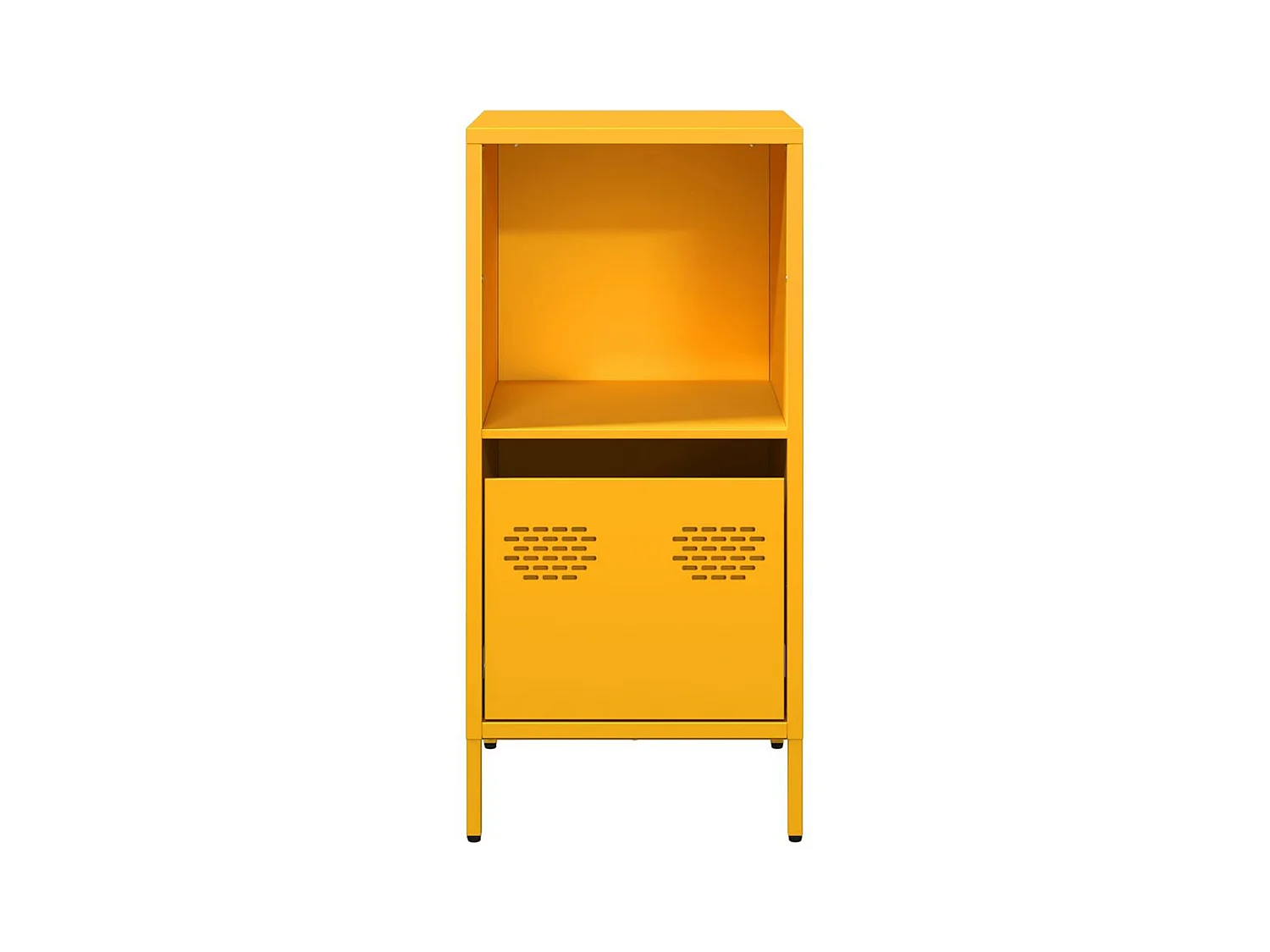 Buffet jaune moutarde 35x39x73,5 cm acier laminé à froid