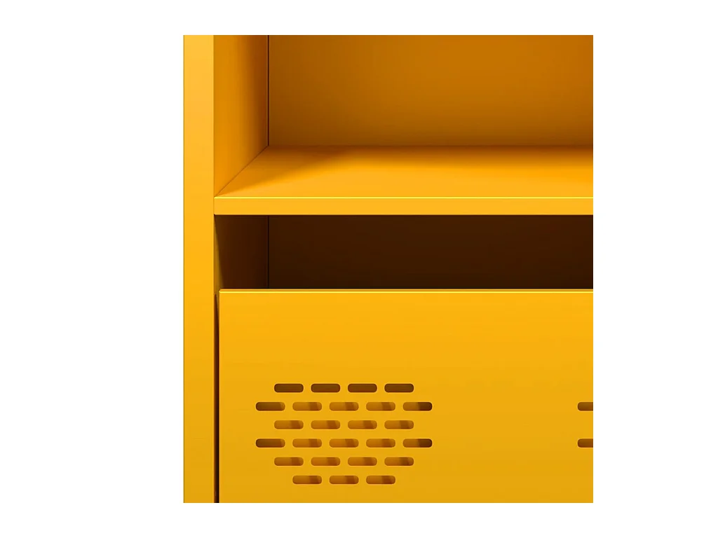 Buffet jaune moutarde 35x39x73,5 cm acier laminé à froid