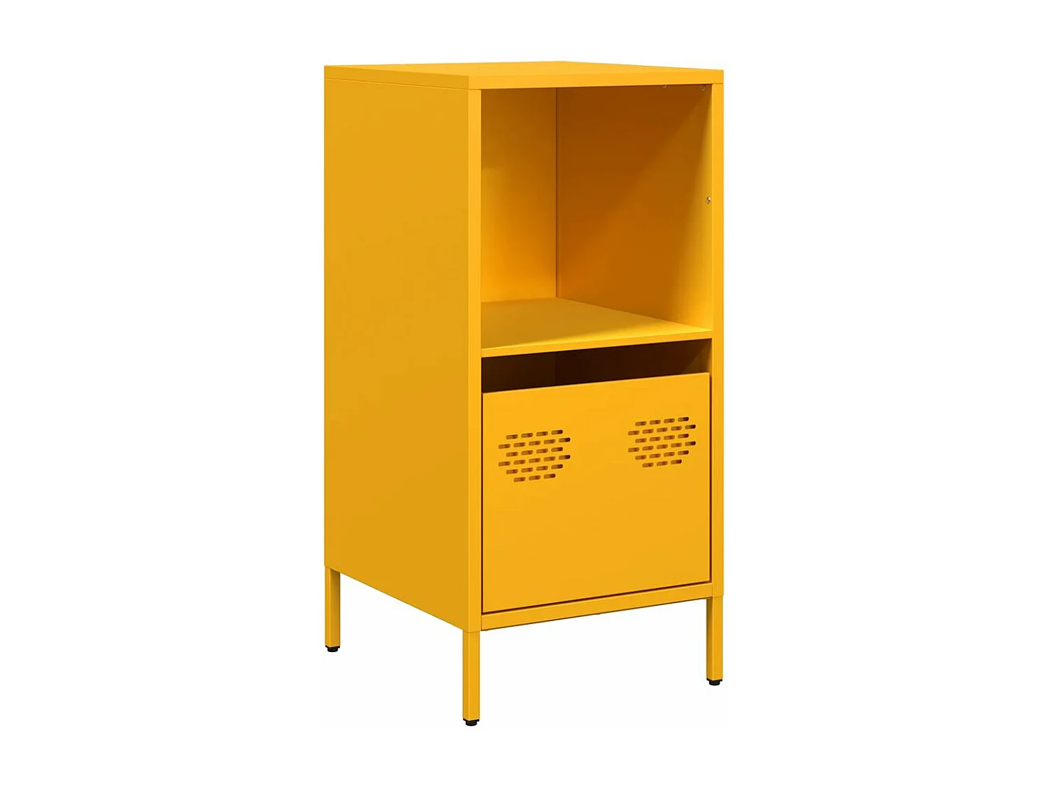 Buffet jaune moutarde 35x39x73,5 cm acier laminé à froid