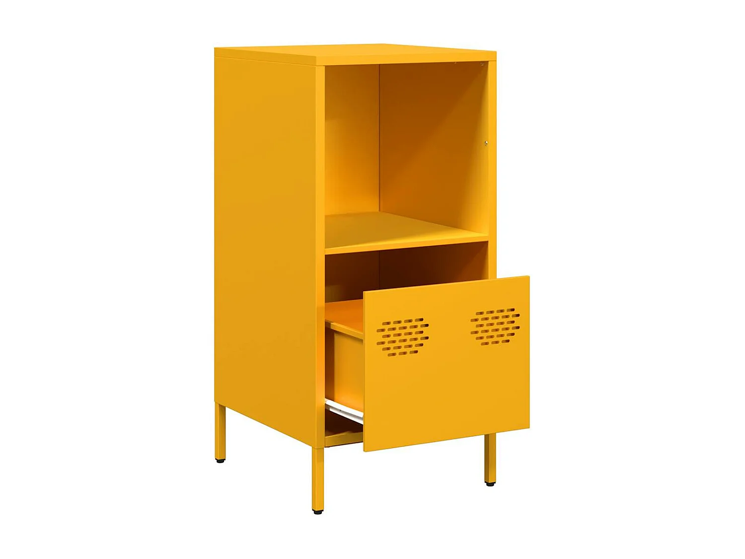 Buffet jaune moutarde 35x39x73,5 cm acier laminé à froid