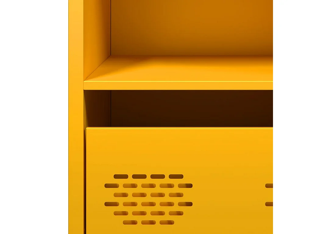 Buffet jaune moutarde 35x39x73,5 cm acier laminé à froid