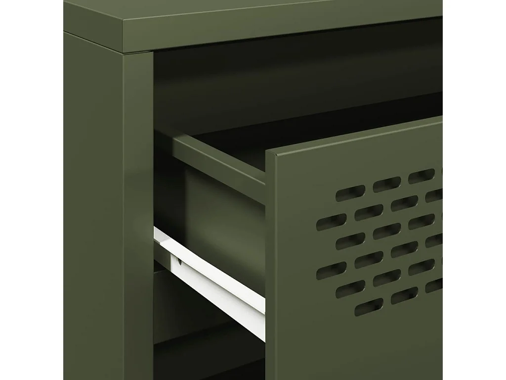 Aparador 68x39x73,5 cm aço laminado a frio verde-azeitona