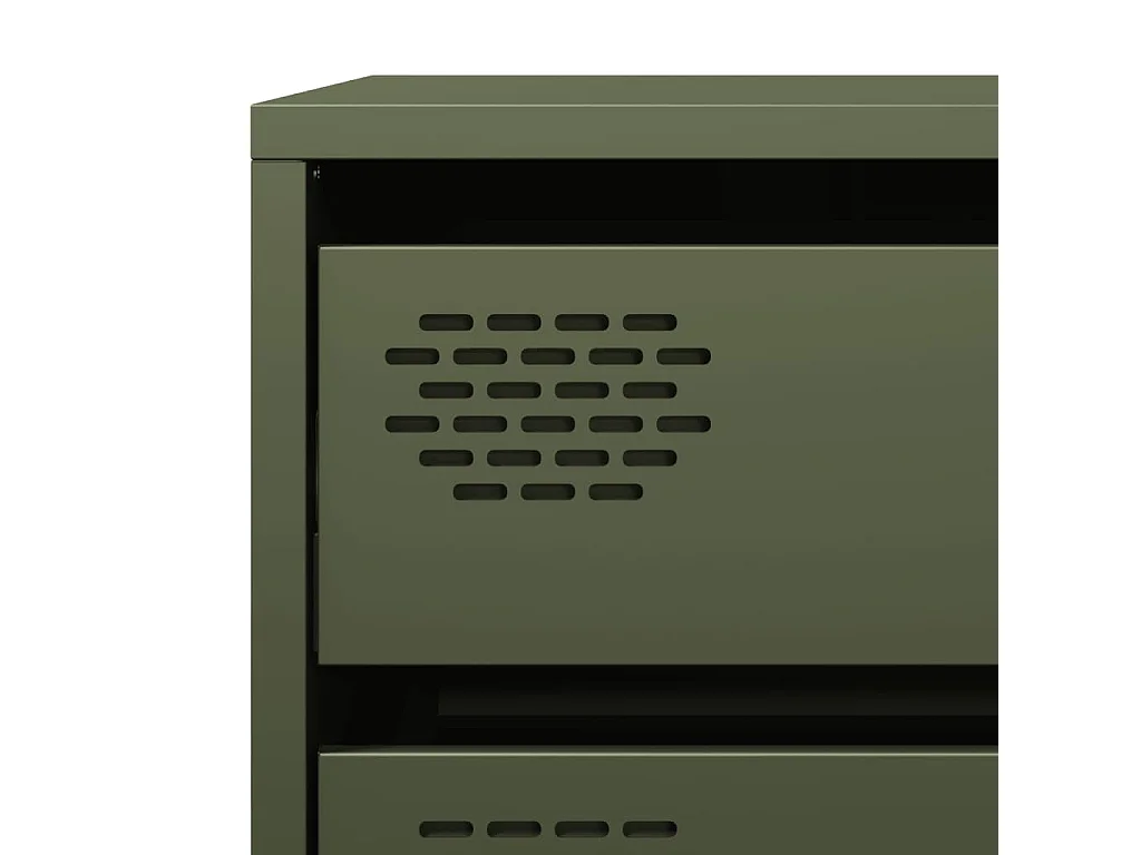 Aparador 68x39x73,5 cm aço laminado a frio verde-azeitona