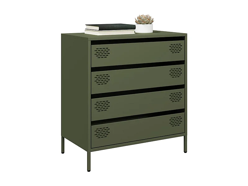 Aparador 68x39x73,5 cm aço laminado a frio verde-azeitona
