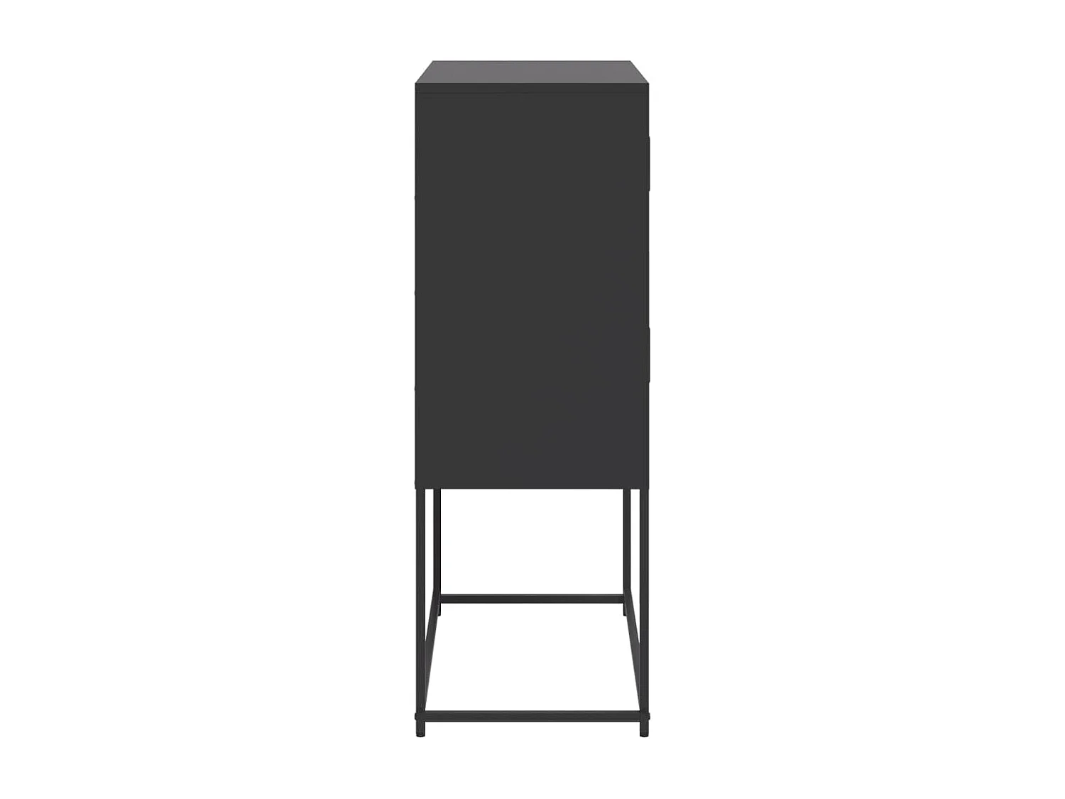 Buffet noir 68,5x38,5x107 cm acier