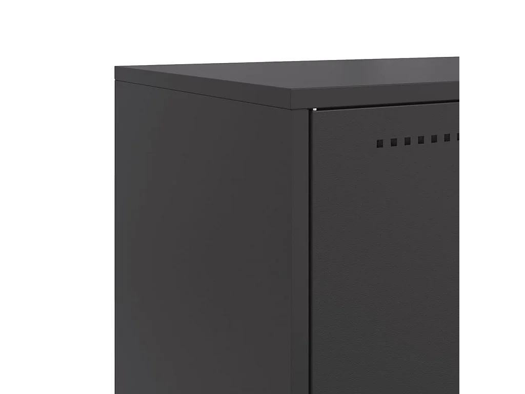 Buffet noir 68,5x38,5x107 cm acier