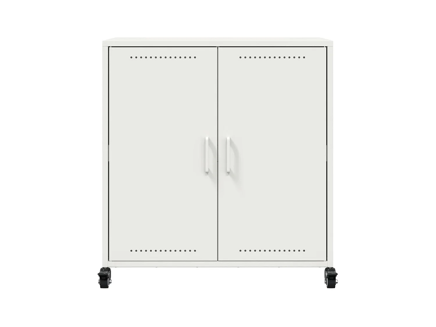 Dressoir 68x39x72 cm staal wit