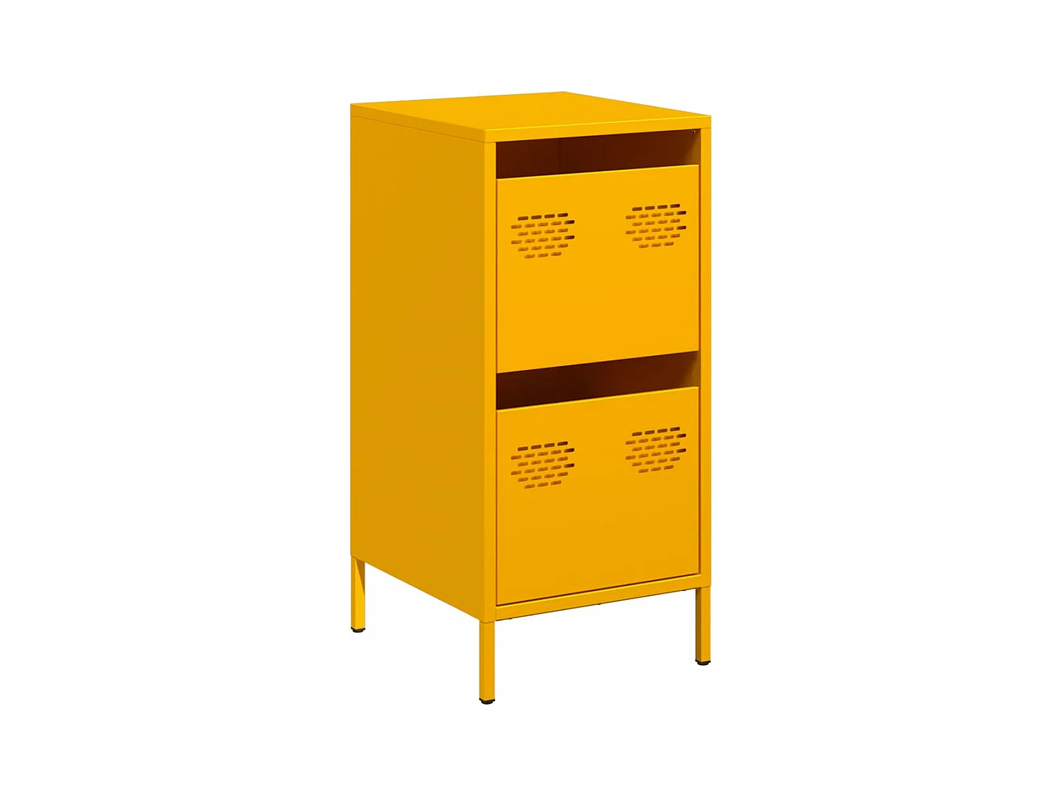 Buffet jaune moutarde 35x39x73,5 cm acier laminé à froid