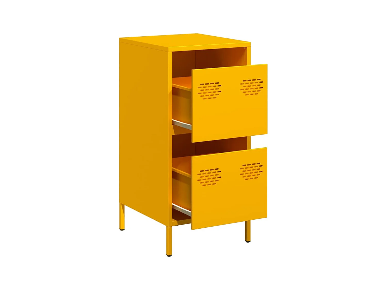 Buffet jaune moutarde 35x39x73,5 cm acier laminé à froid