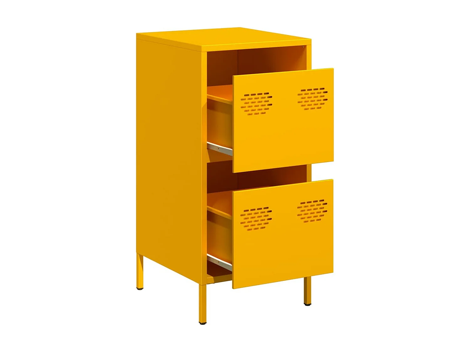 Buffet jaune moutarde 35x39x73,5 cm acier laminé à froid
