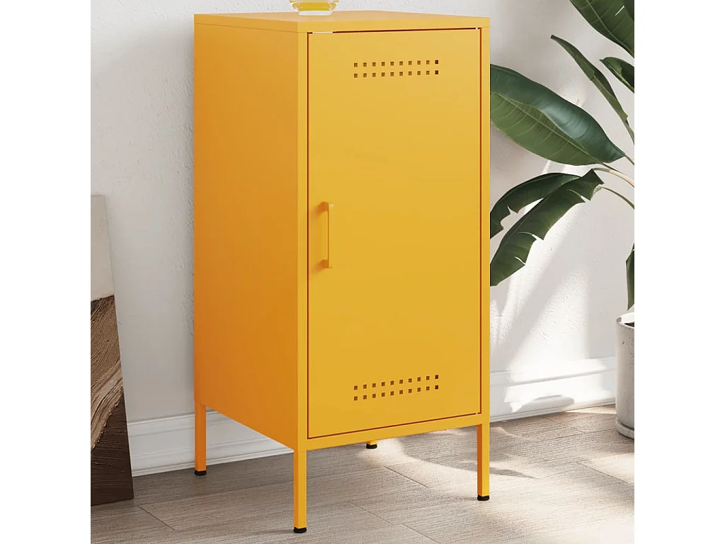 Buffet jaune moutarde 36x39x79 cm acier