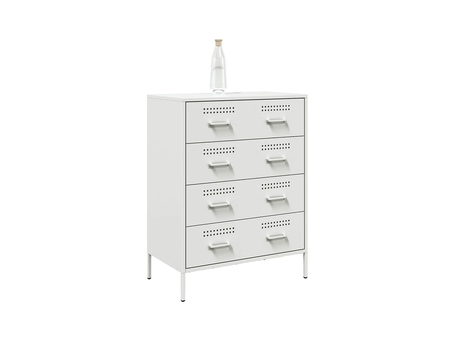 Sideboard Weiß 68x39x89 cm Stahl