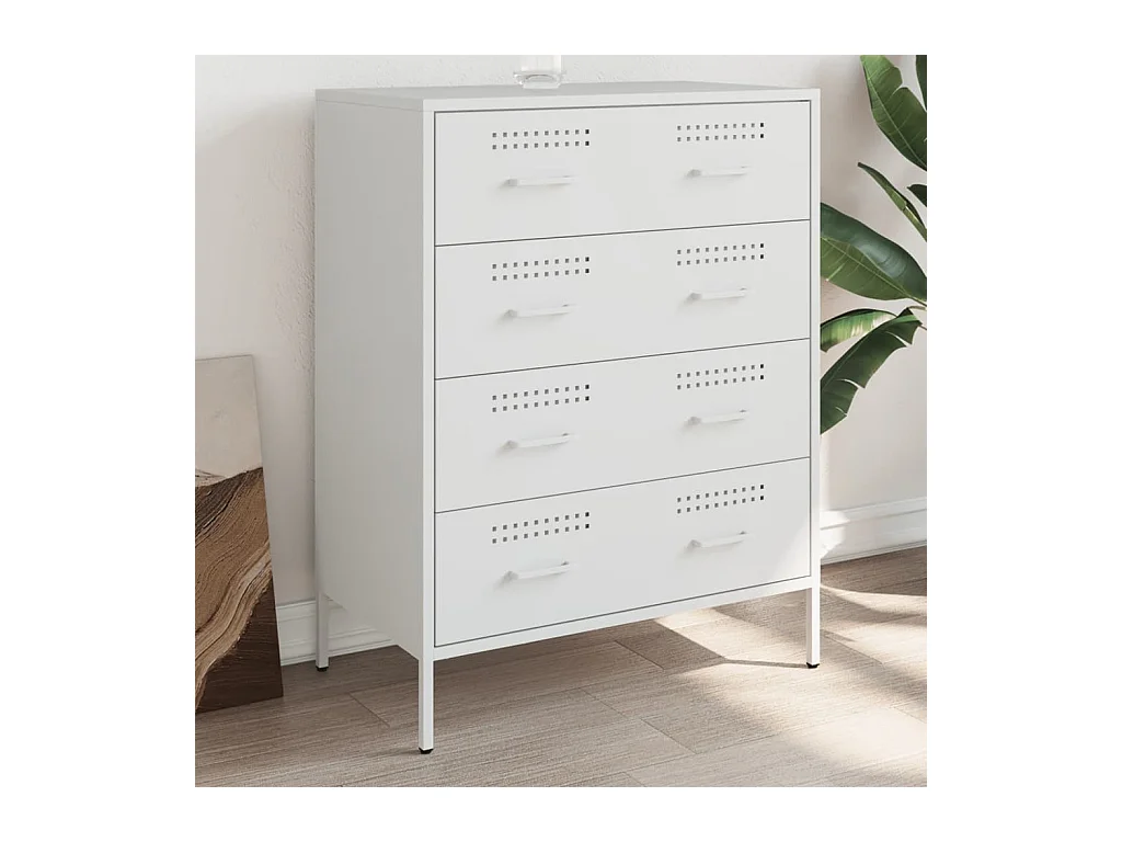 Buffet blanc 68x39x89 cm acier
