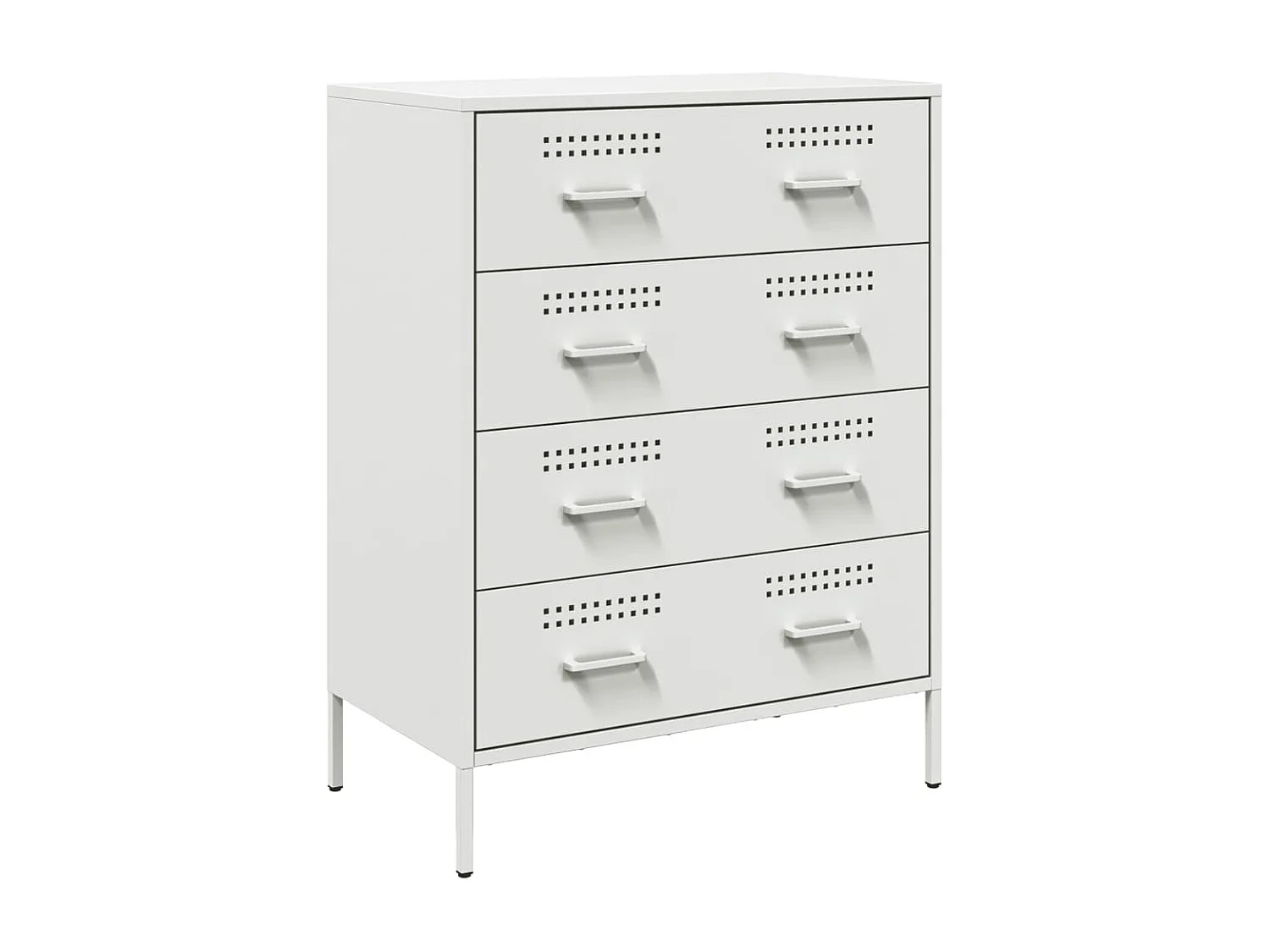 Dressoir 68x39x89 cm staal wit