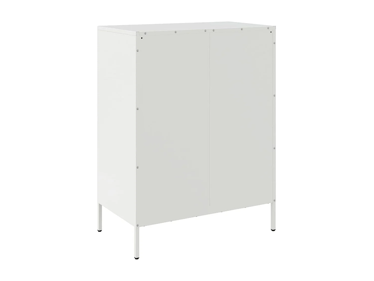 Dressoir 68x39x89 cm staal wit