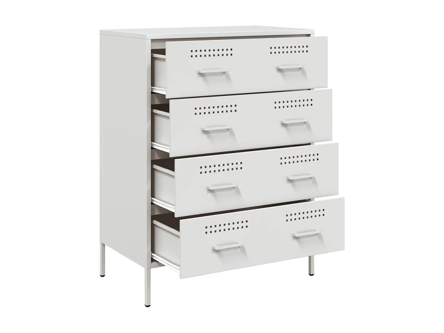 Dressoir 68x39x89 cm staal wit