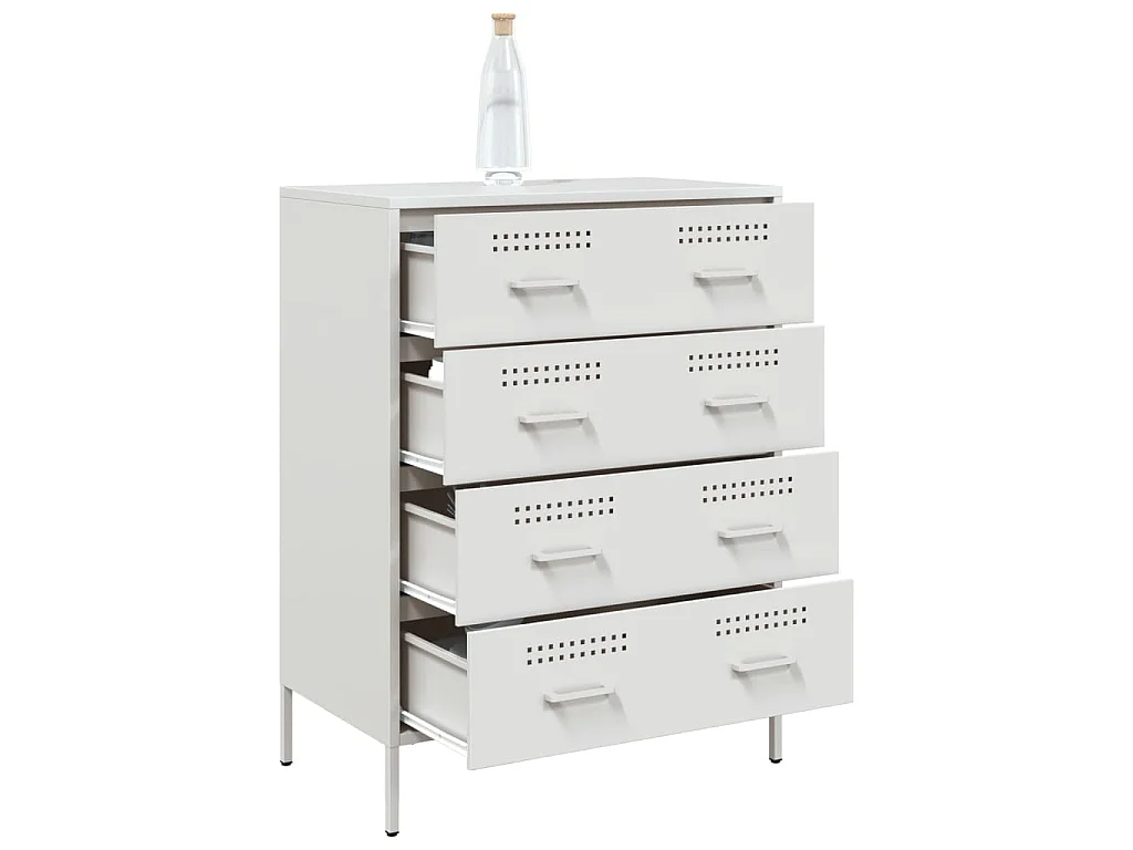 Sideboard Weiß 68x39x89 cm Stahl