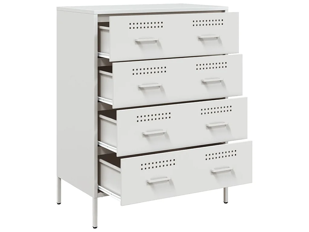Sideboard Weiß 68x39x89 cm Stahl
