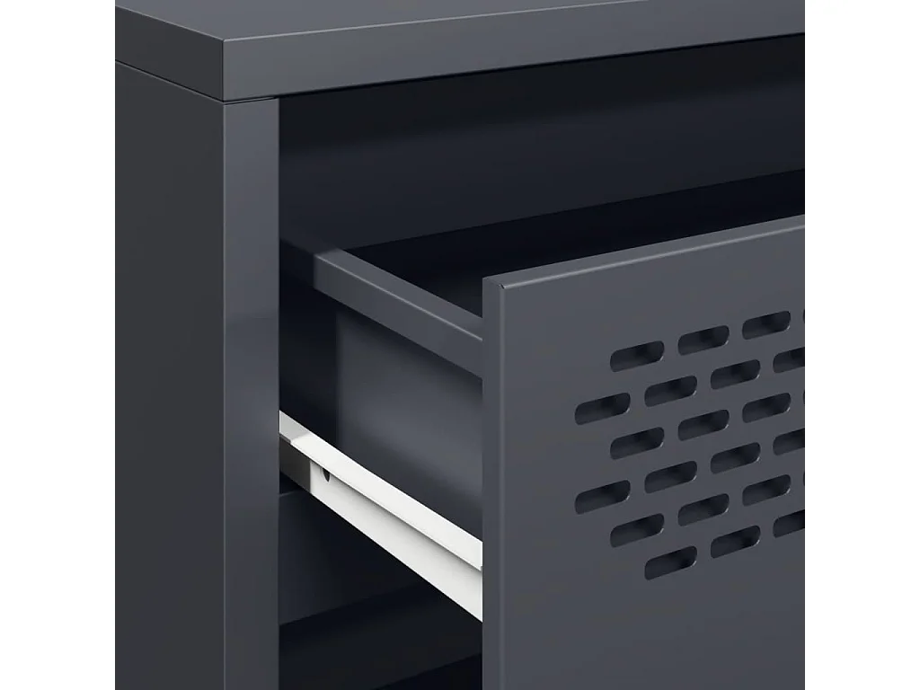 Dressoir 68x39x73,5 cm koudgewalst staal antracietkleurig