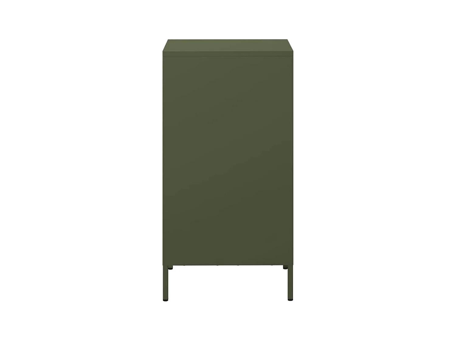 Aparador de acero laminado en frío verde oliva 35x39x73,5 cm