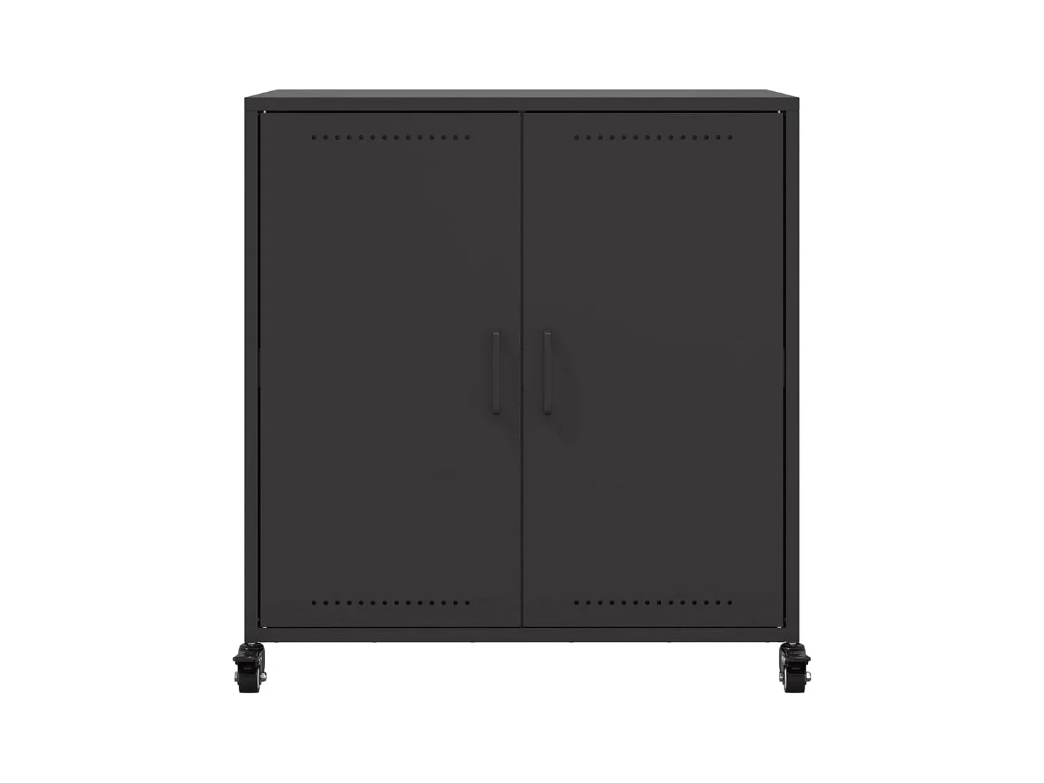 Buffet noir 68x39x72 cm acier