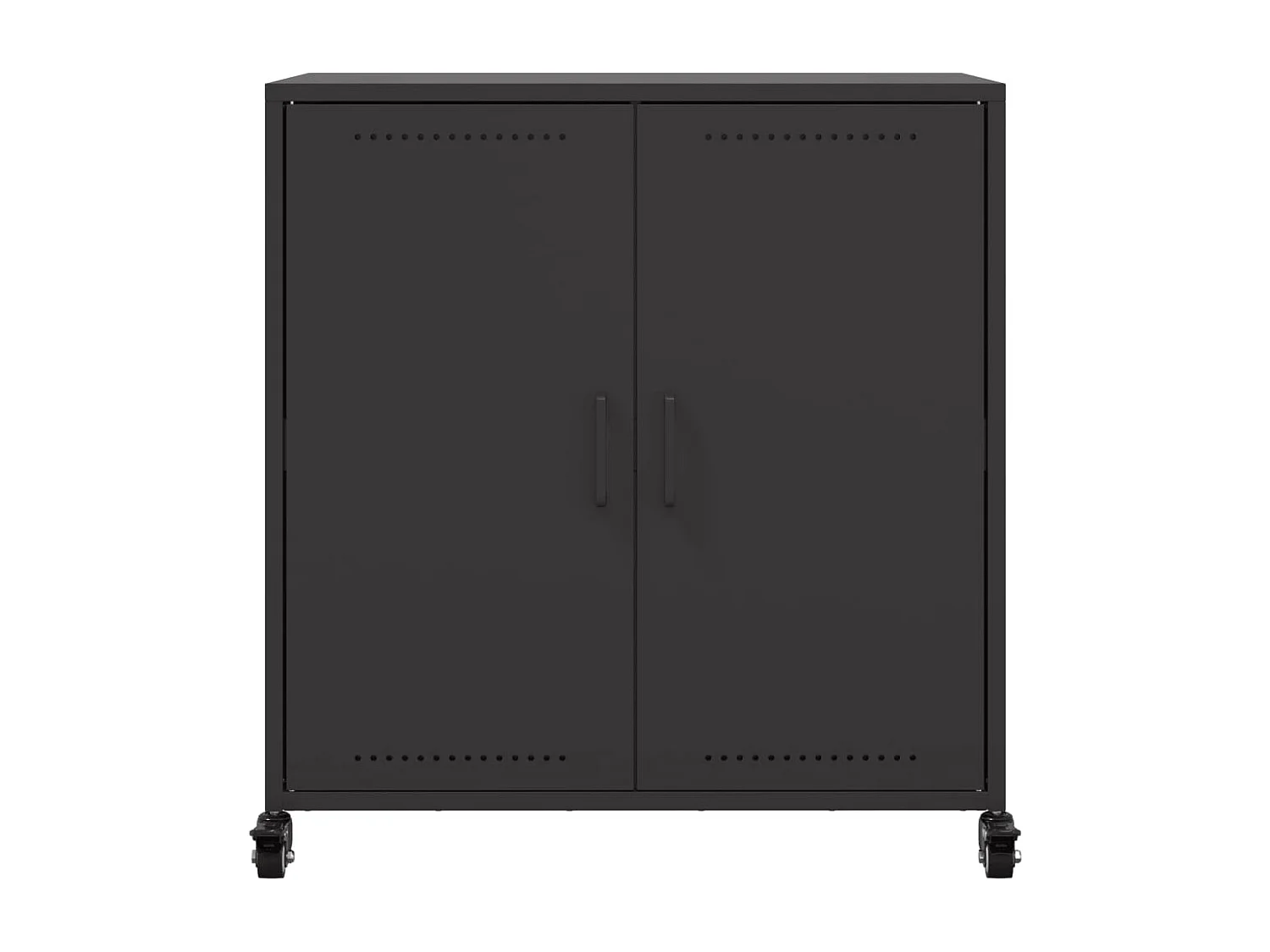 Buffet noir 68x39x72 cm acier