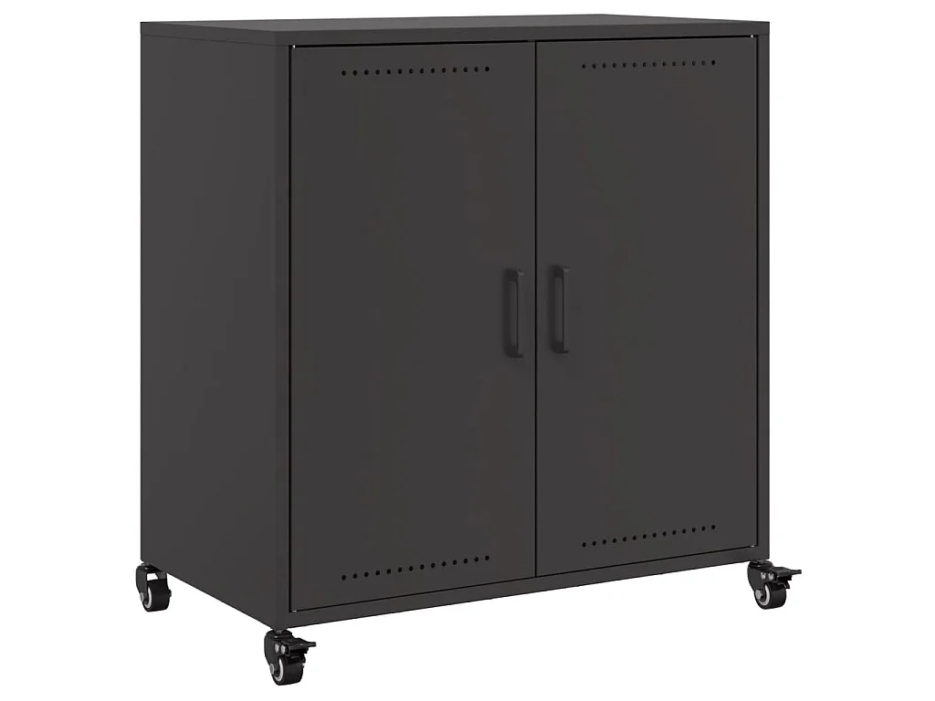 Credenza Nera 68x39x72 cm in Acciaio