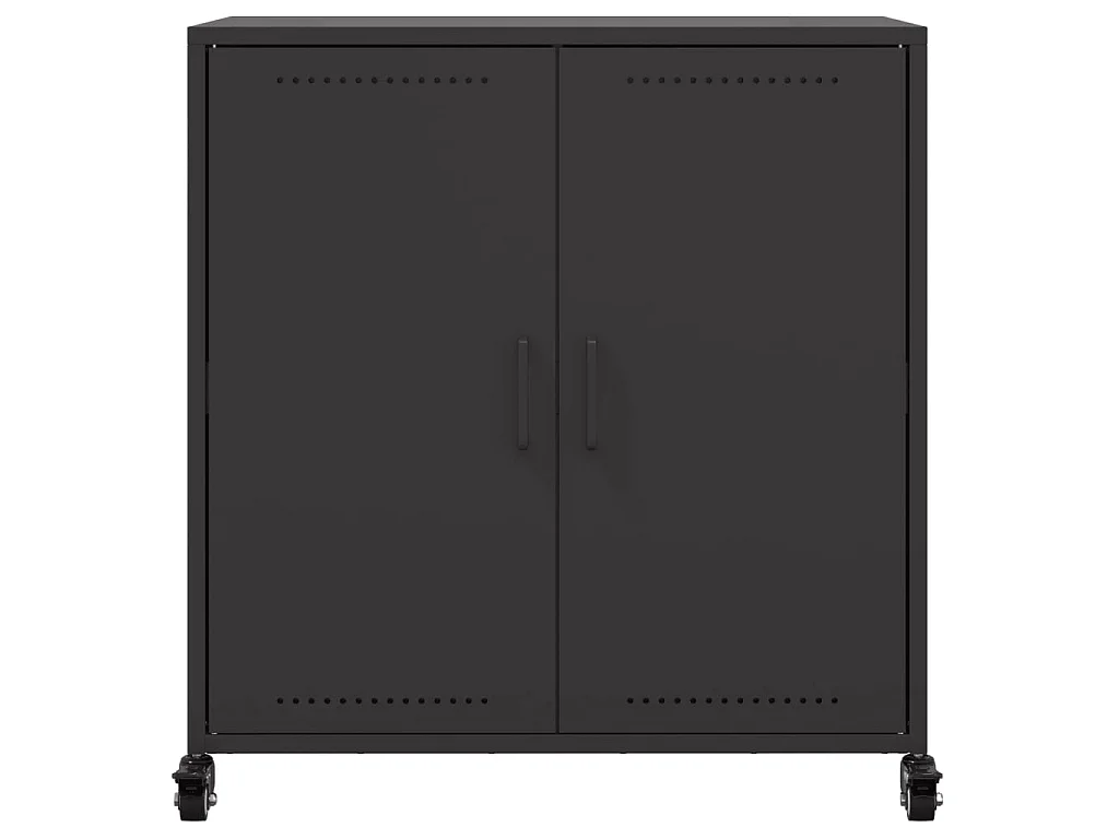 Credenza Nera 68x39x72 cm in Acciaio