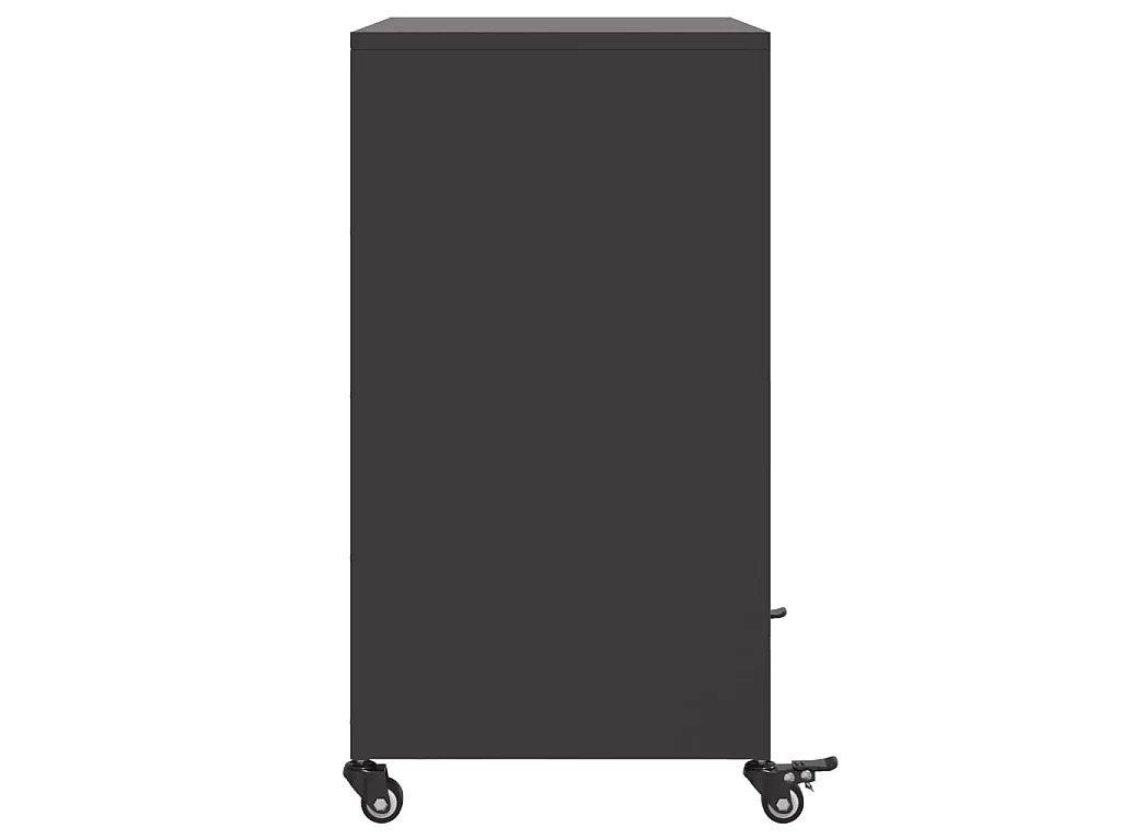 Credenza Nera 68x39x72 cm in Acciaio