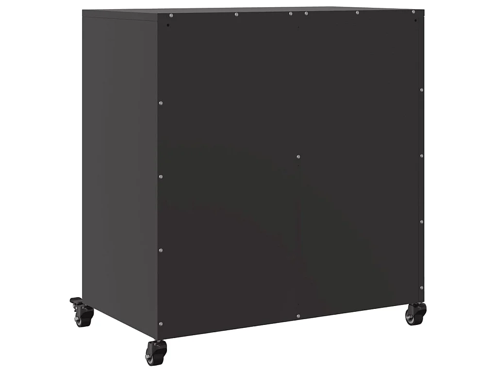 Credenza Nera 68x39x72 cm in Acciaio