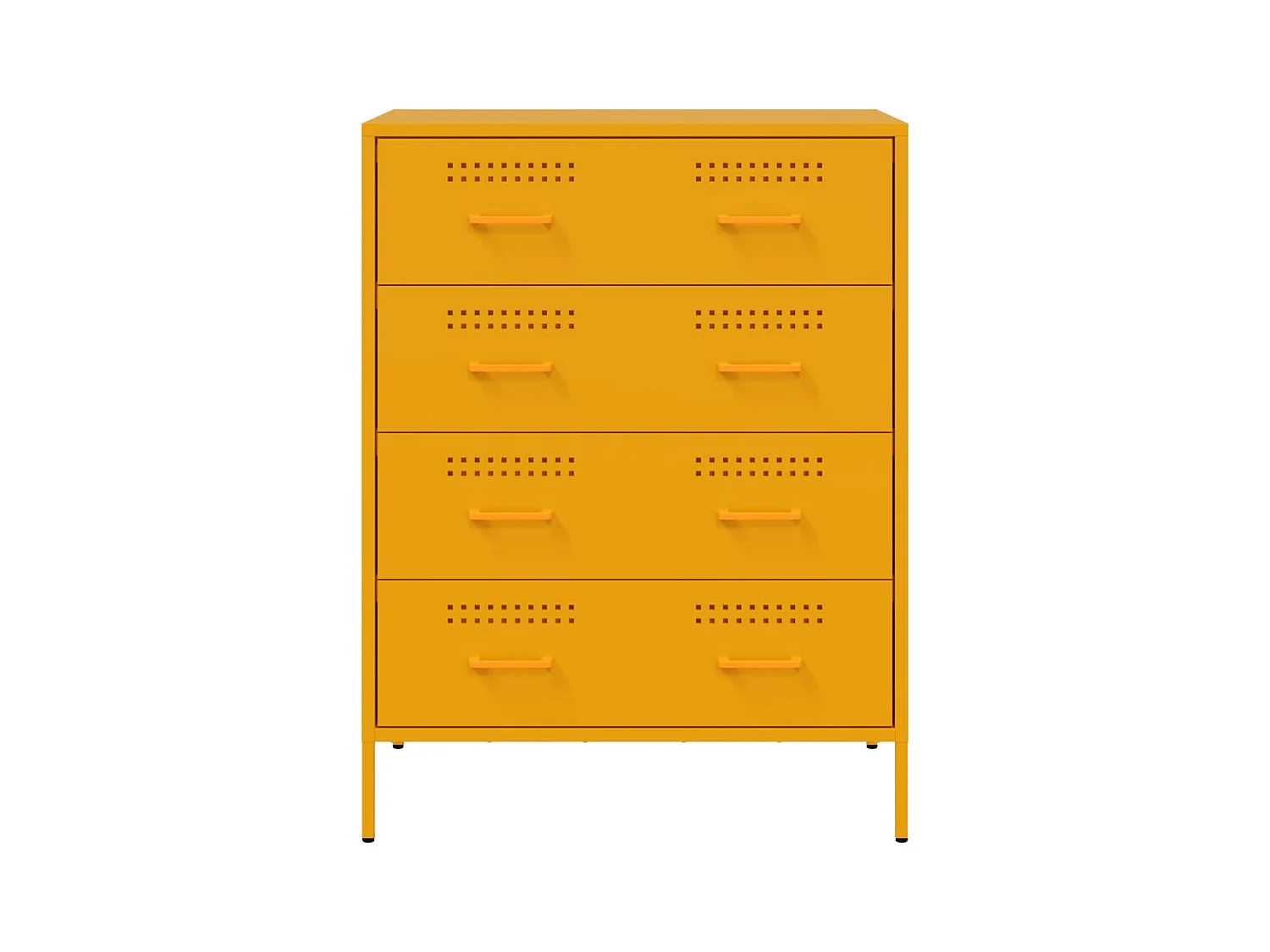 Buffet jaune moutarde 68x39x89 cm acier