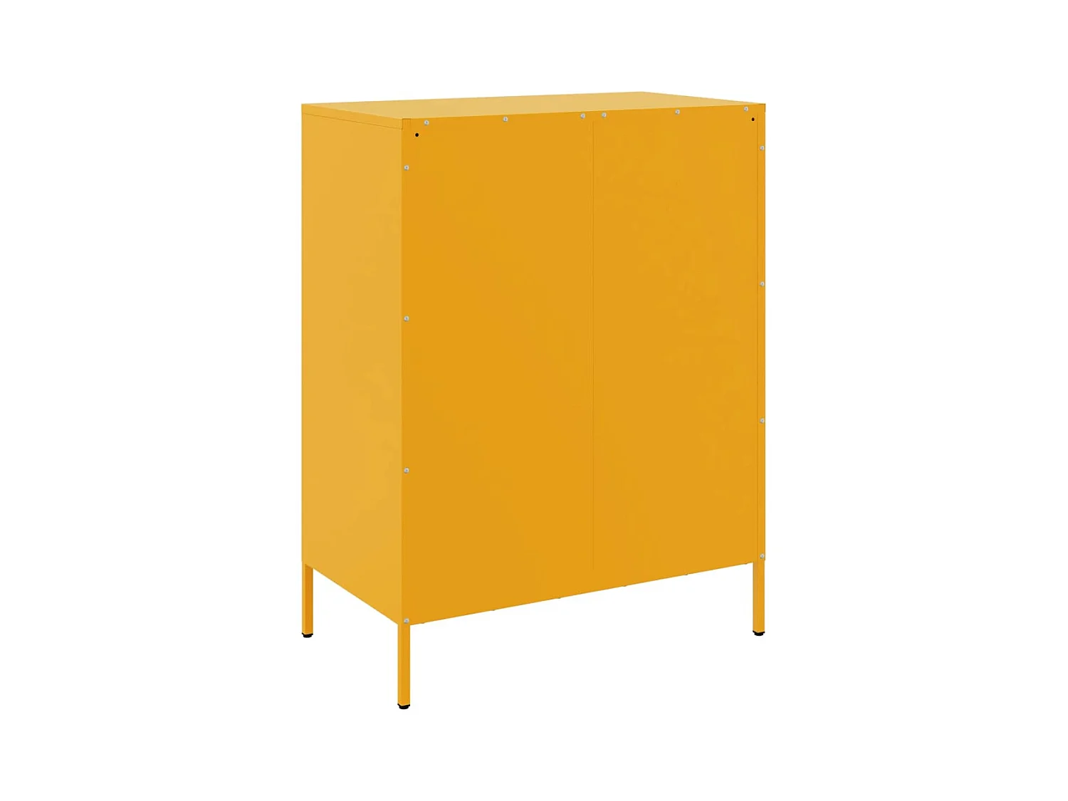 Buffet jaune moutarde 68x39x89 cm acier