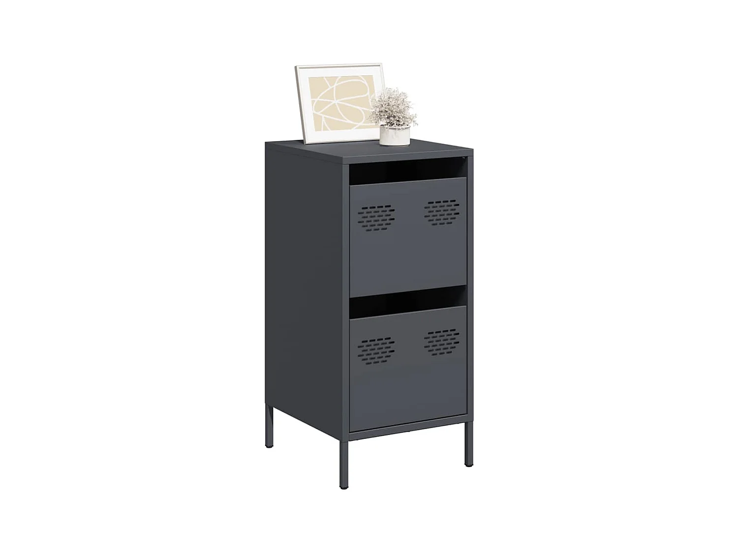 Buffet anthracite 35x39x73,5 cm acier laminé à froid