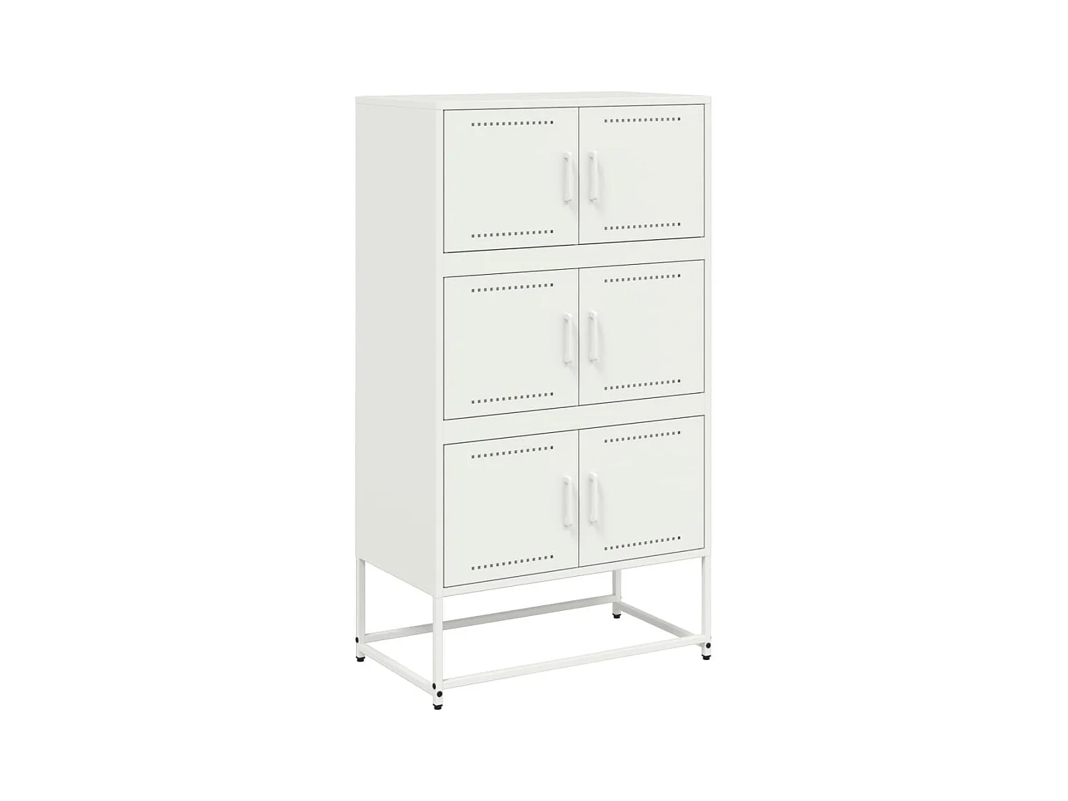 Credenza Bianca 68,5x38,5x123,5 in Acciaio