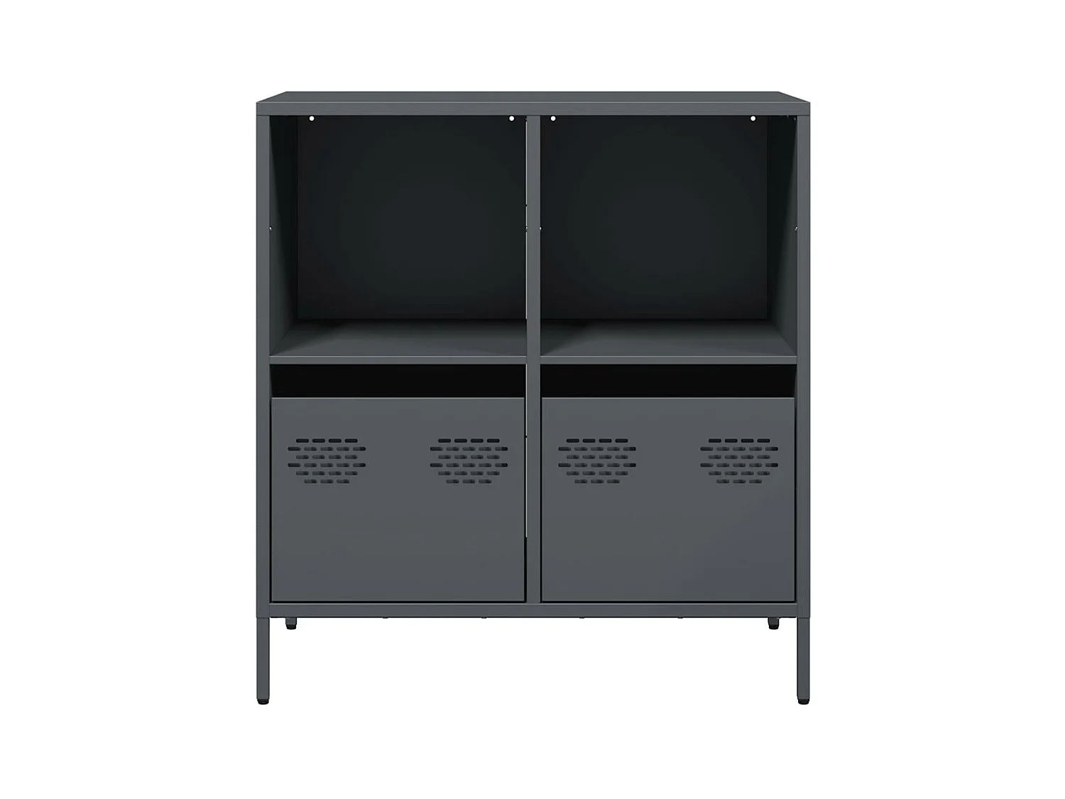 Dressoir 68x39x73,5 cm koudgewalst staal antracietkleurig